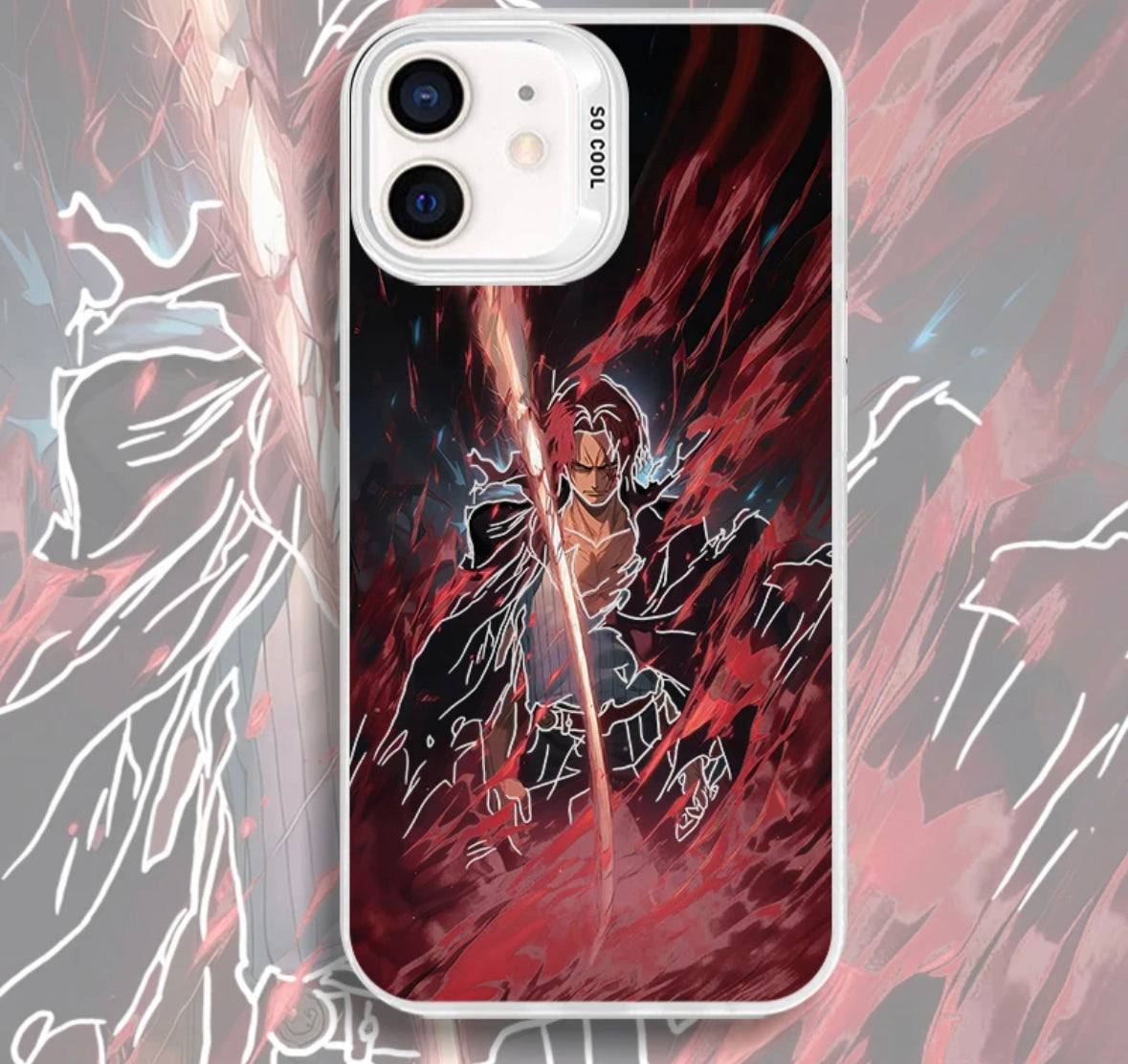 SHANKS HAKI SLICE RED HAIR - ONE PIECE PHONE CASE